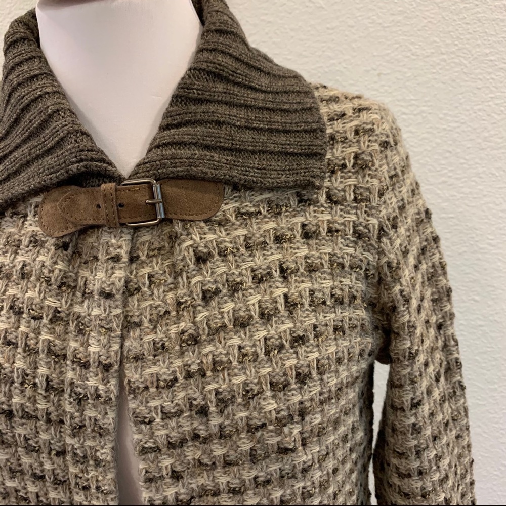 Chiaramente Italian Long Wool Blend Cardigan - Picture 2 of 5